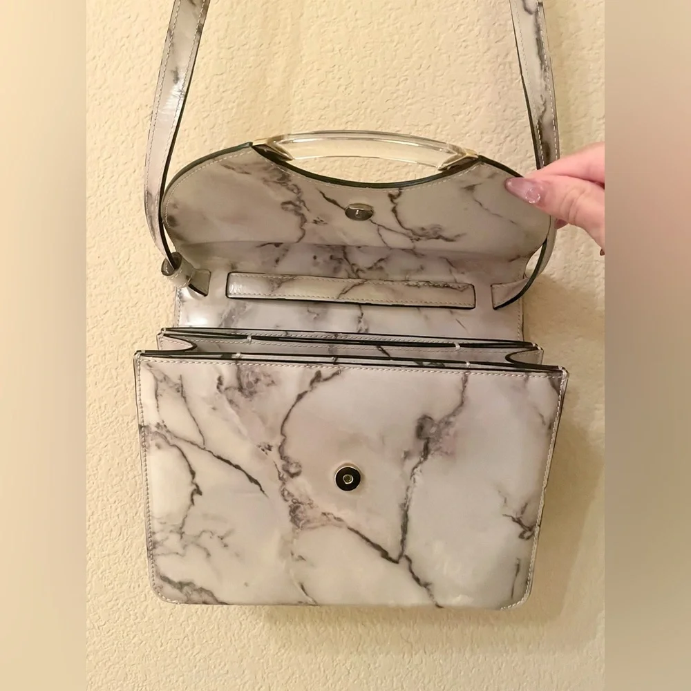 EUC Charlotte Olympia Newman Marble Leather Crossbody/Shoulder Bag & Comb Set - Picture 11 of 16